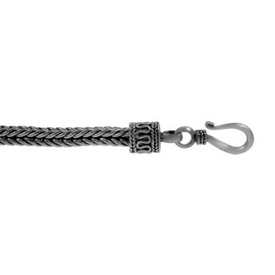 4mm Square Snake Bali Chain, 7" - 24" Length, Sterling Silver